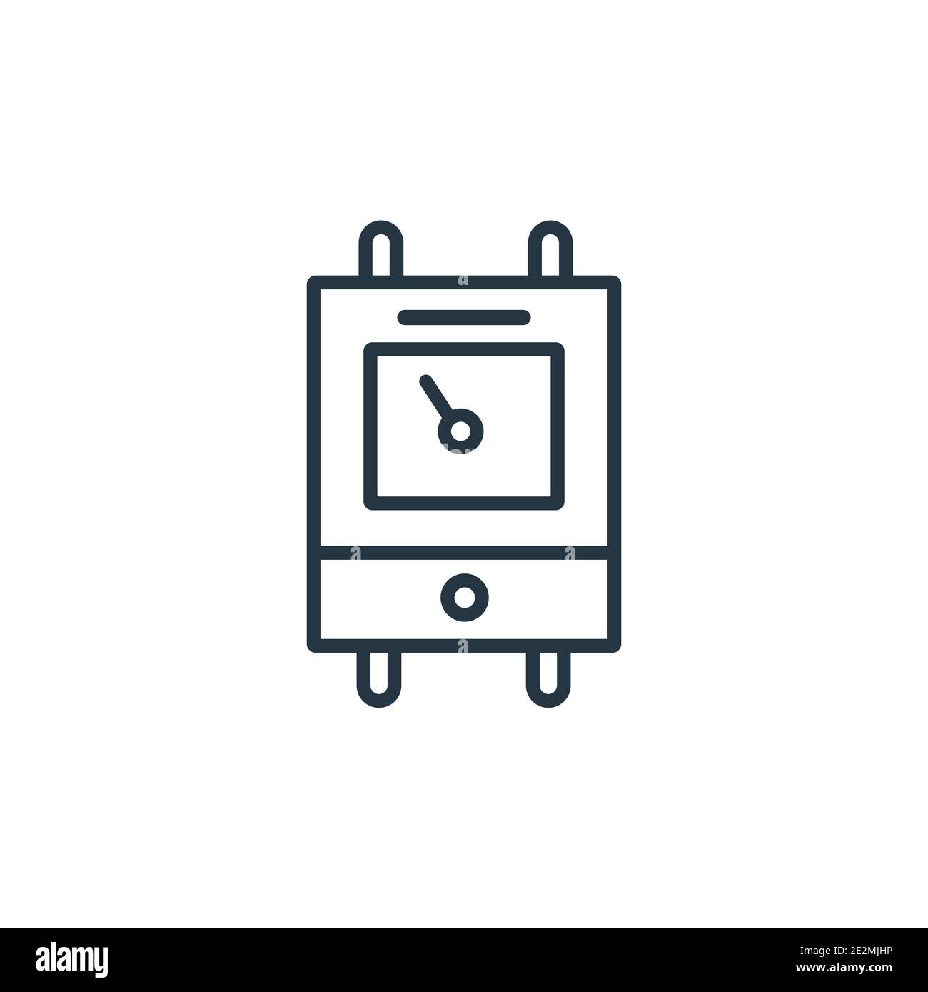 Boiler outline vector icon. Thin line black boiler icon, flat vector simple element illustration from editable food concept isolated stroke on white b Stock Vector