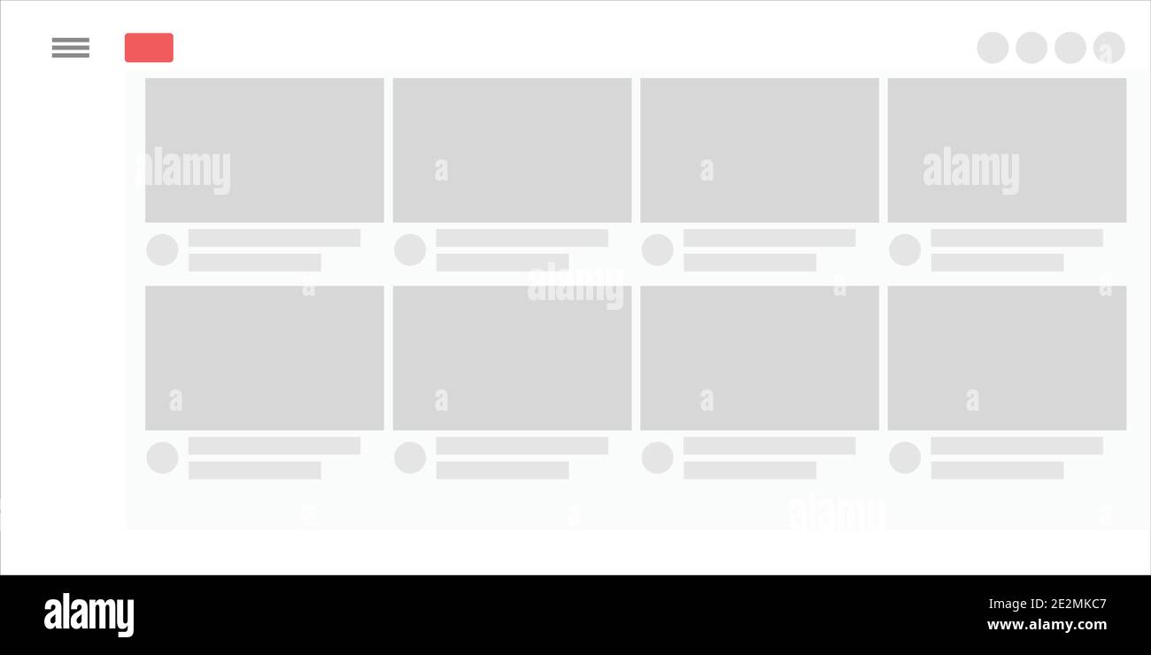 Online video sharing platform website template. UI UX design. Website