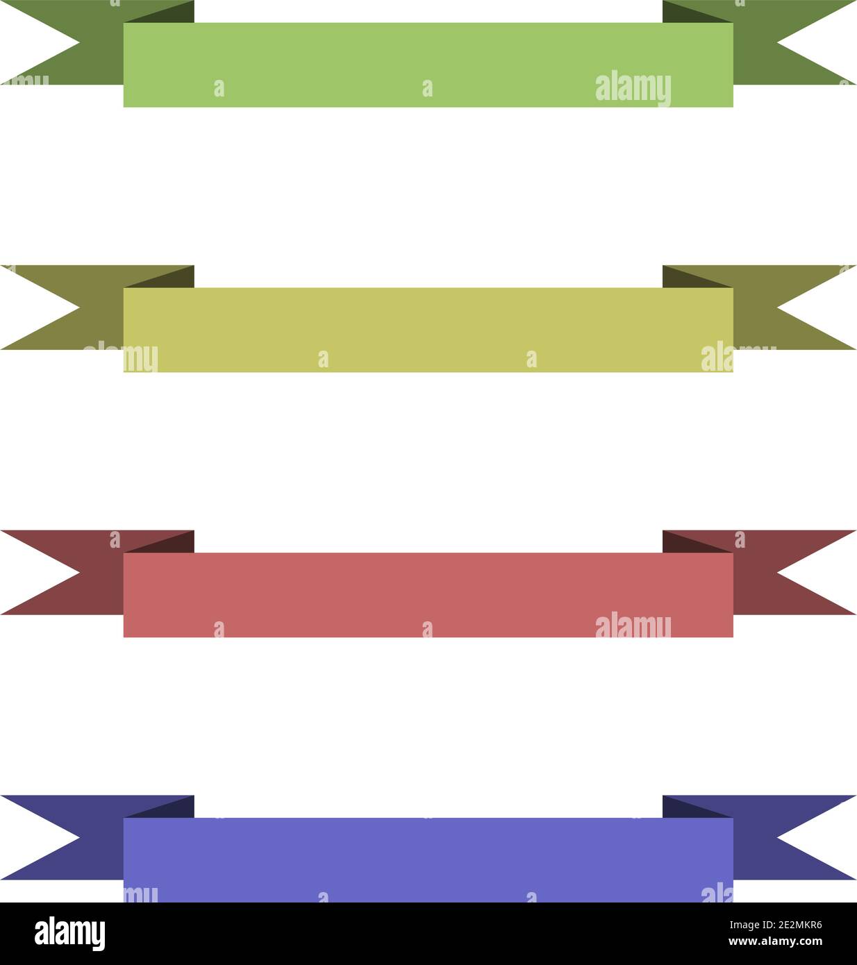 Set of vector banner ribbons in flat style Stock Vector Image & Art - Alamy