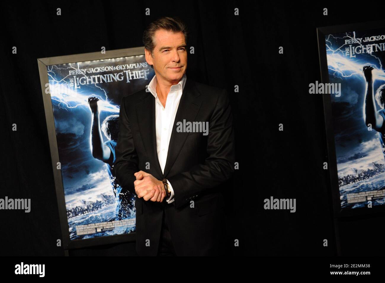 Pierce Brosnan attends the premiere of 'Percy Jackson & The Olympians