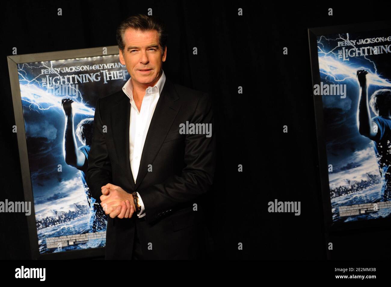 Pierce Brosnan attends the premiere of 'Percy Jackson & The Olympians