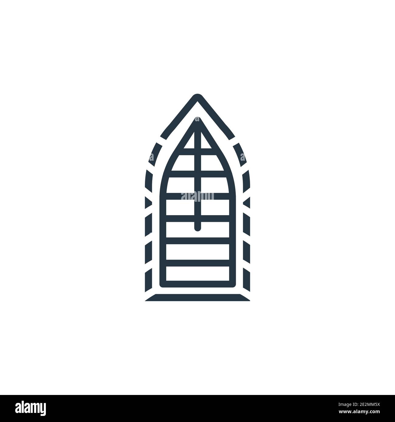 Stained glass outline vector icon. Thin line black stained glass icon