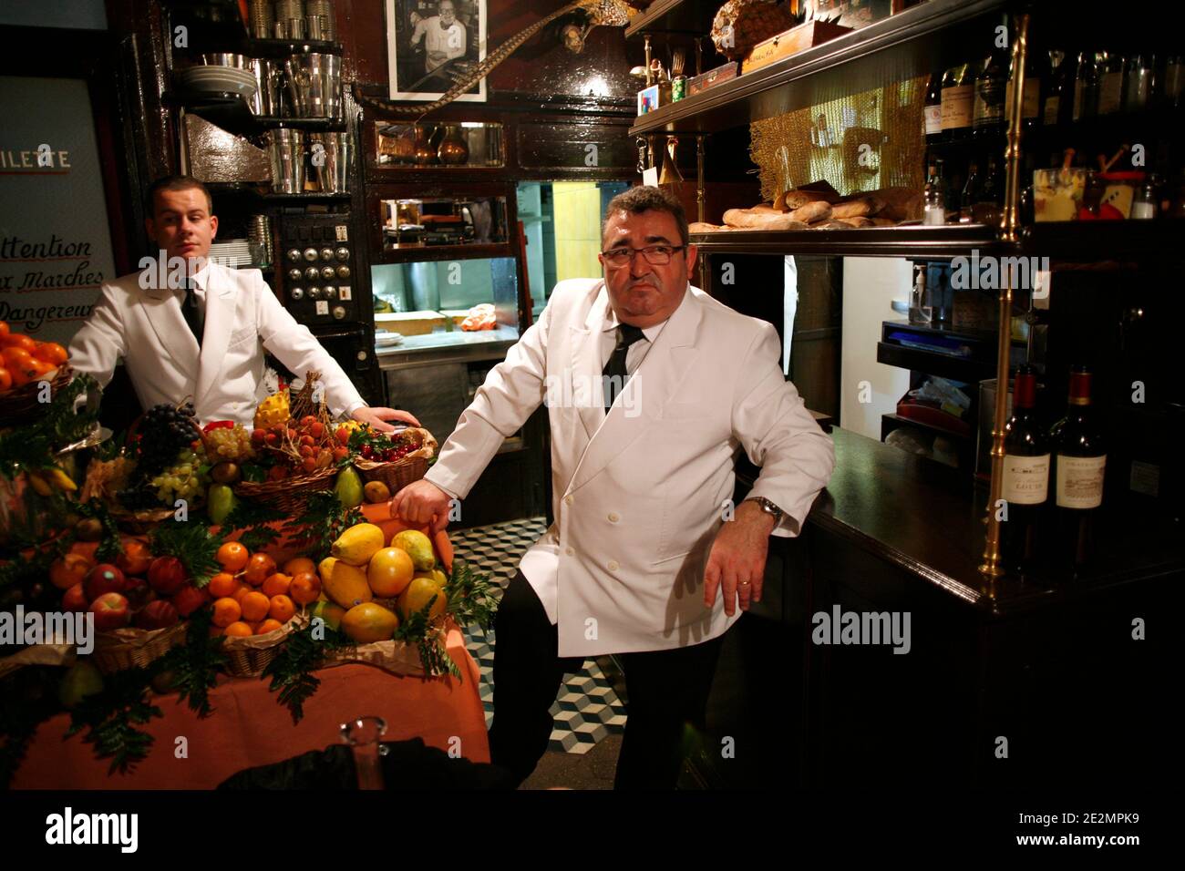 Louis Gadby, one of both owners, pictured at L'Ami Louis restaurant in Paris, France December 11, 2009. Photo by Jean-Luc Luyssen/ABACAPRESS.COM Stock Photo