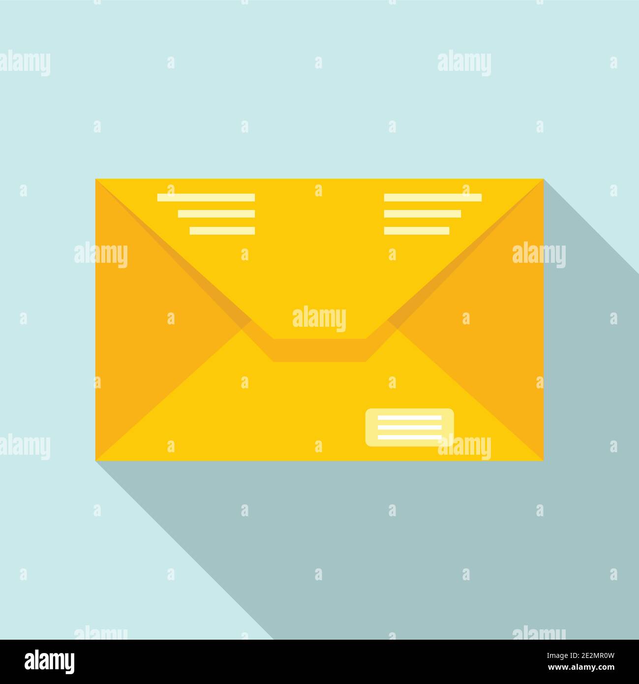 Utilities mail icon, flat style Stock Vector
