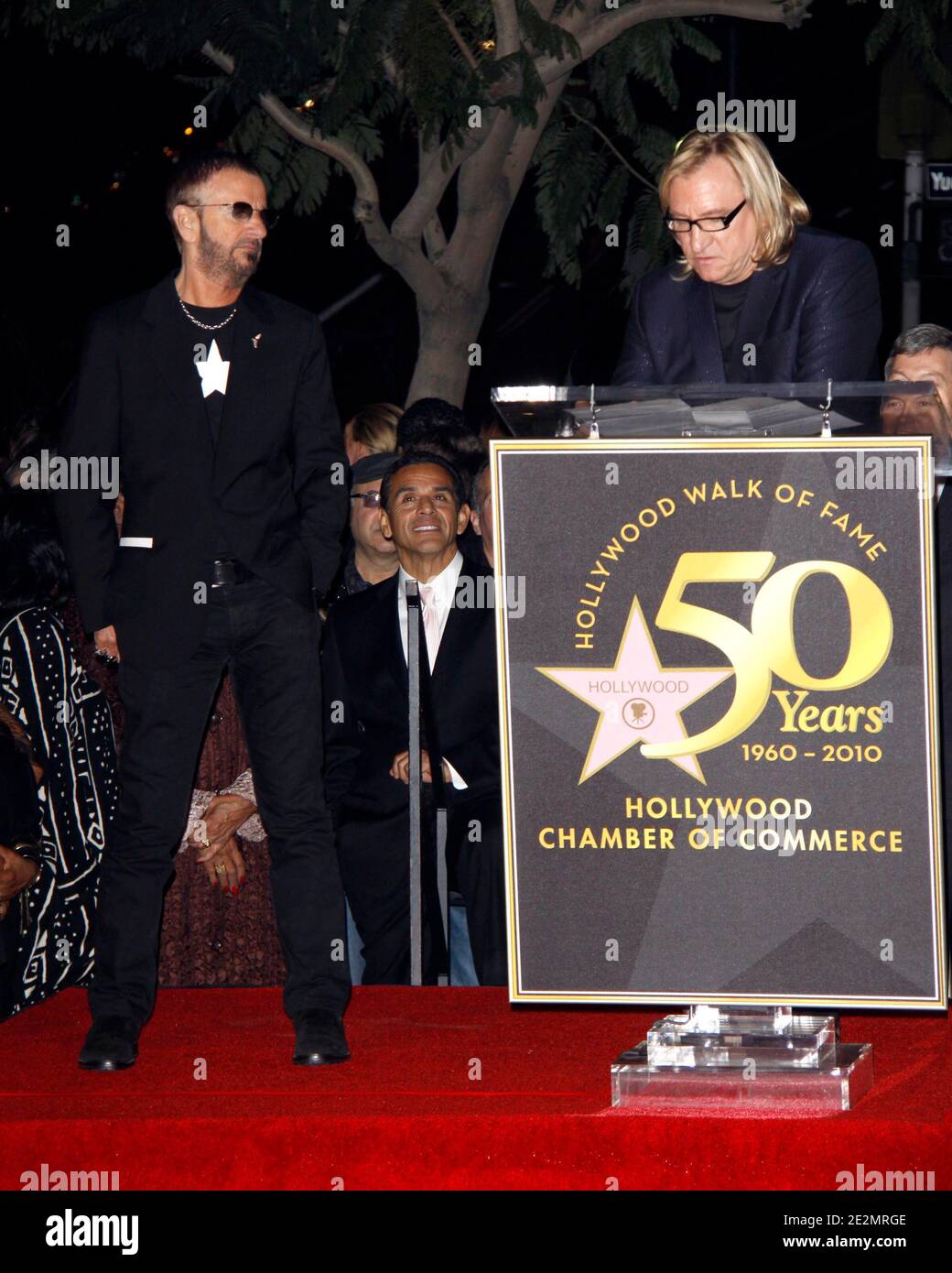 Ringo Starr and Joe Walsh arriving for the Hollywood Walk of Fame Star