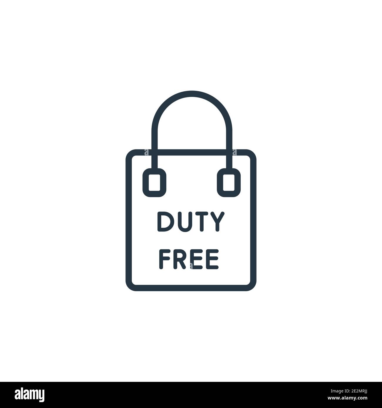 Duty free outline vector icon Thin line black duty free icon flat Duty free outline vector icon Thin line black duty free icon flat