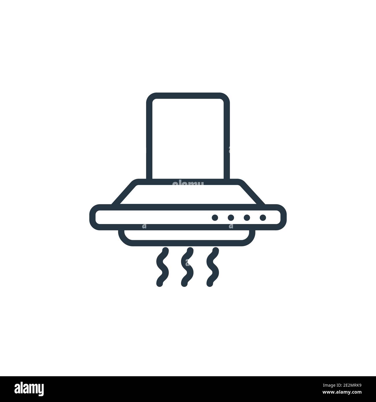 Exhaust hood outline vector icon. Thin line black exhaust hood icon, flat vector simple element illustration from editable electronic devices concept Stock Vector
