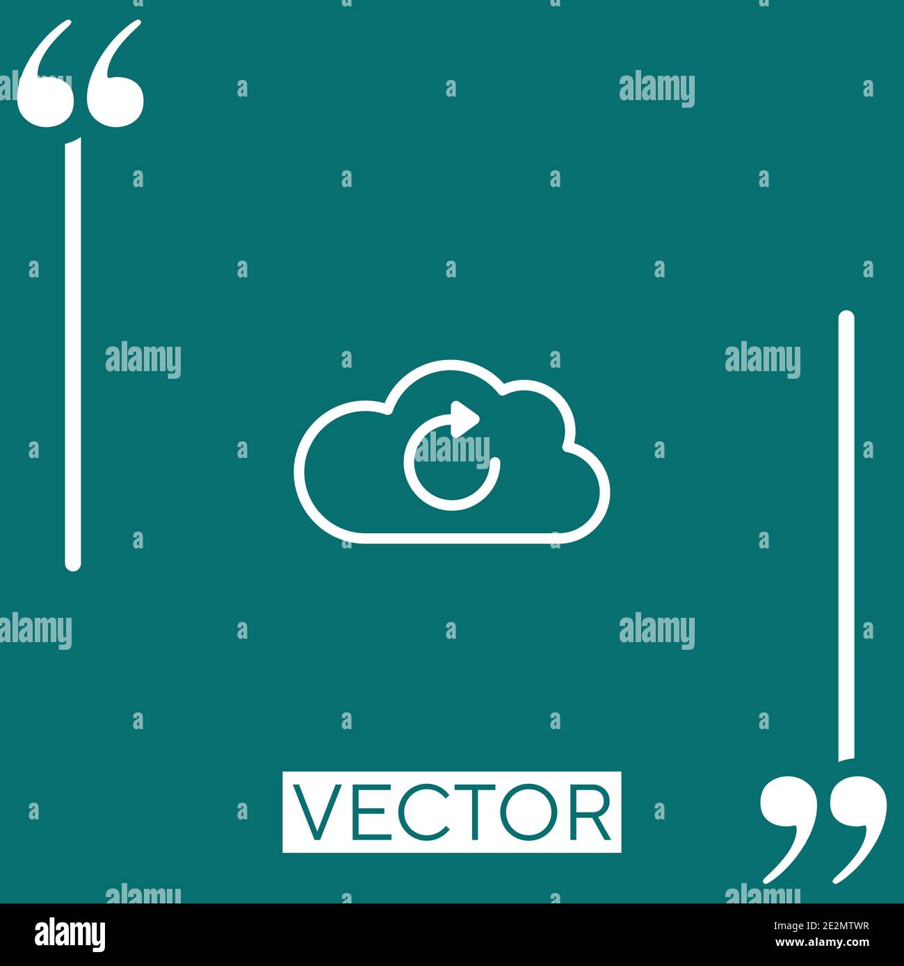 cloud refresh vector icon Linear icon. Editable stroke line Stock Vector