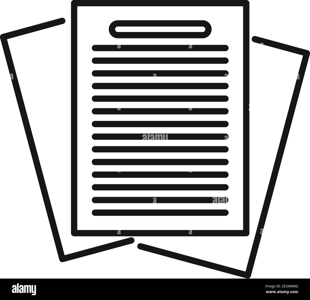 Estimator office papers icon, outline style Stock Vector
