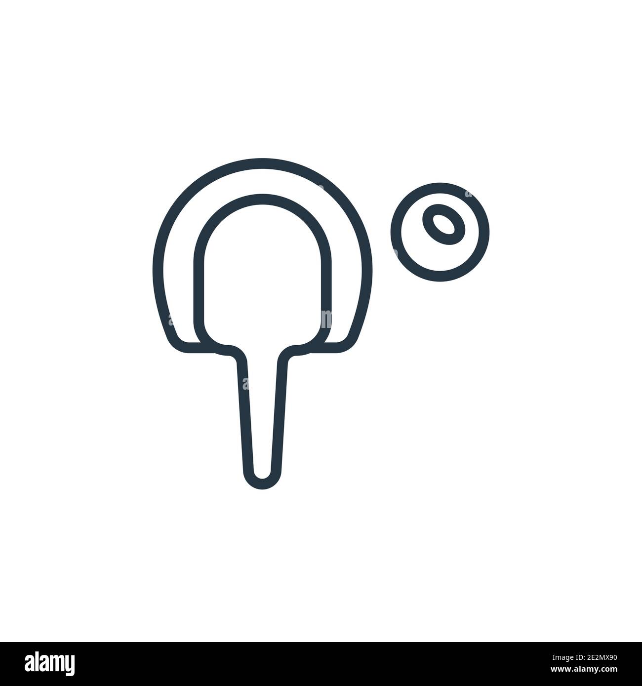 Table tennis outline vector icon. Thin line black table tennis icon ...
