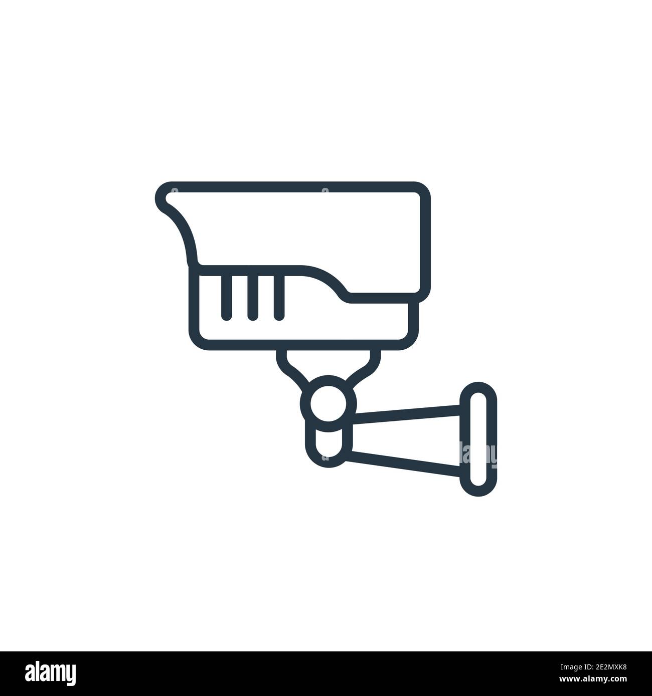 Video surveillance outline vector icon. Thin line black video ...