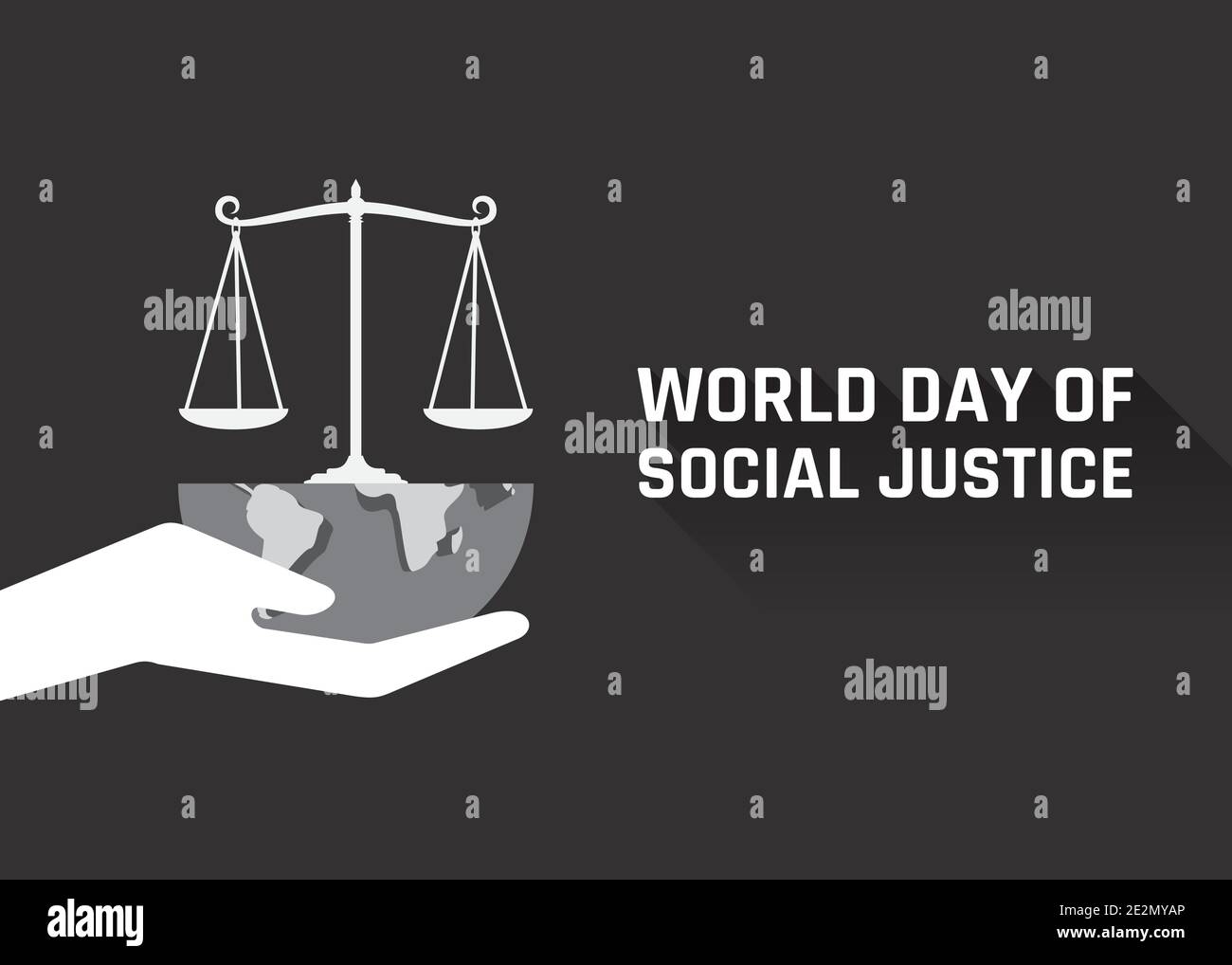 vector illustration of world day of social justice design concept Stock ...