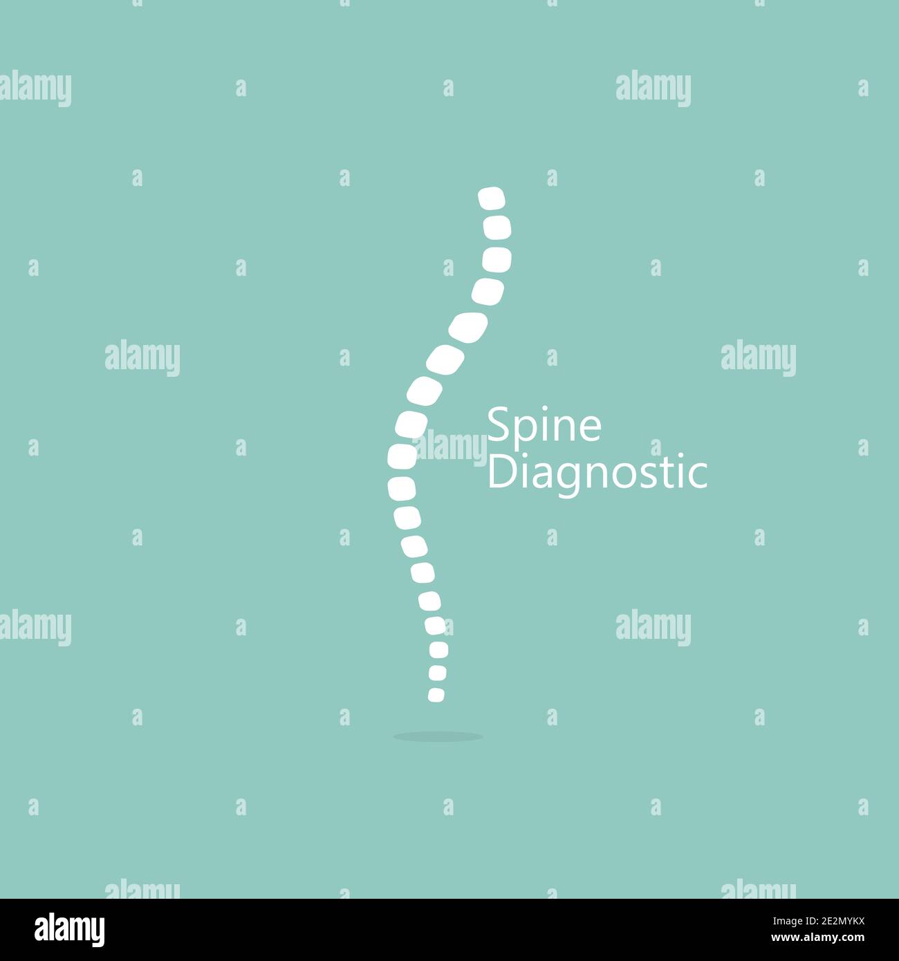 Spine diagnostic Icon in flat design. Logo. Eps10 Stock Vector