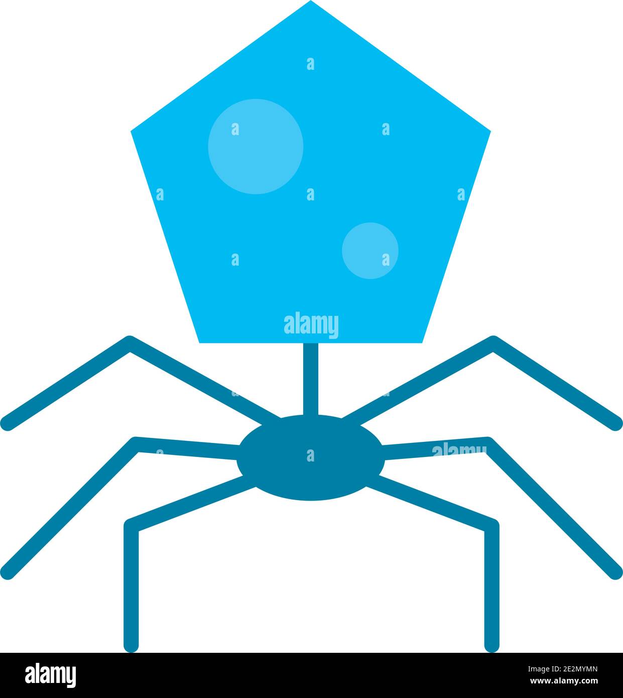 bacteriophage bacteria icon over white background, colorful design, vector illustration Stock Vector