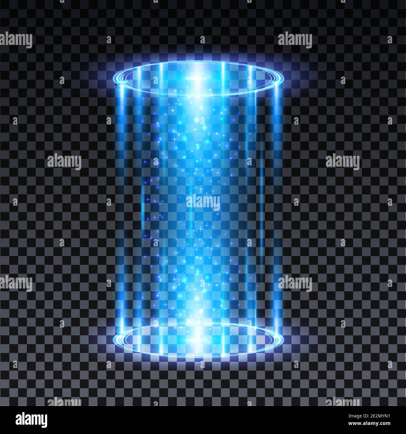 Blue hologram portal. Magic fantasy portal. Magic circle teleport ...