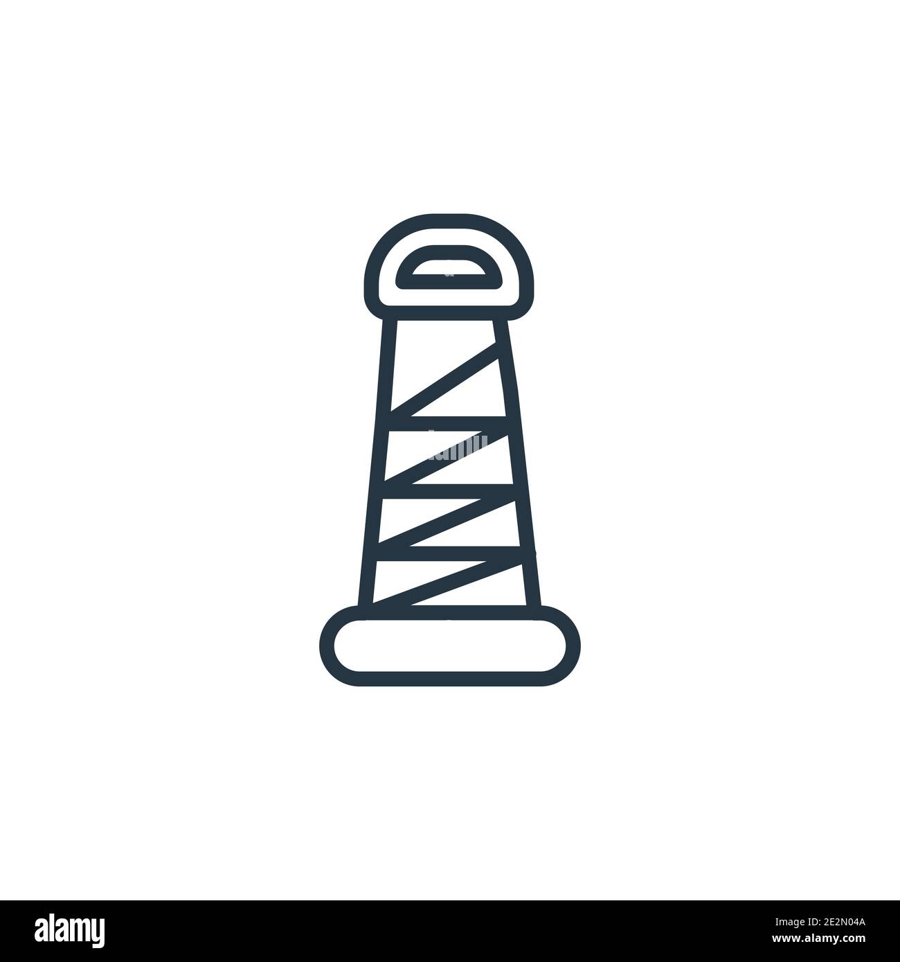 Cowboy tower outline vector icon. Thin line black cowboy tower icon, flat vector simple element illustration from editable desert concept isolated str Stock Vector