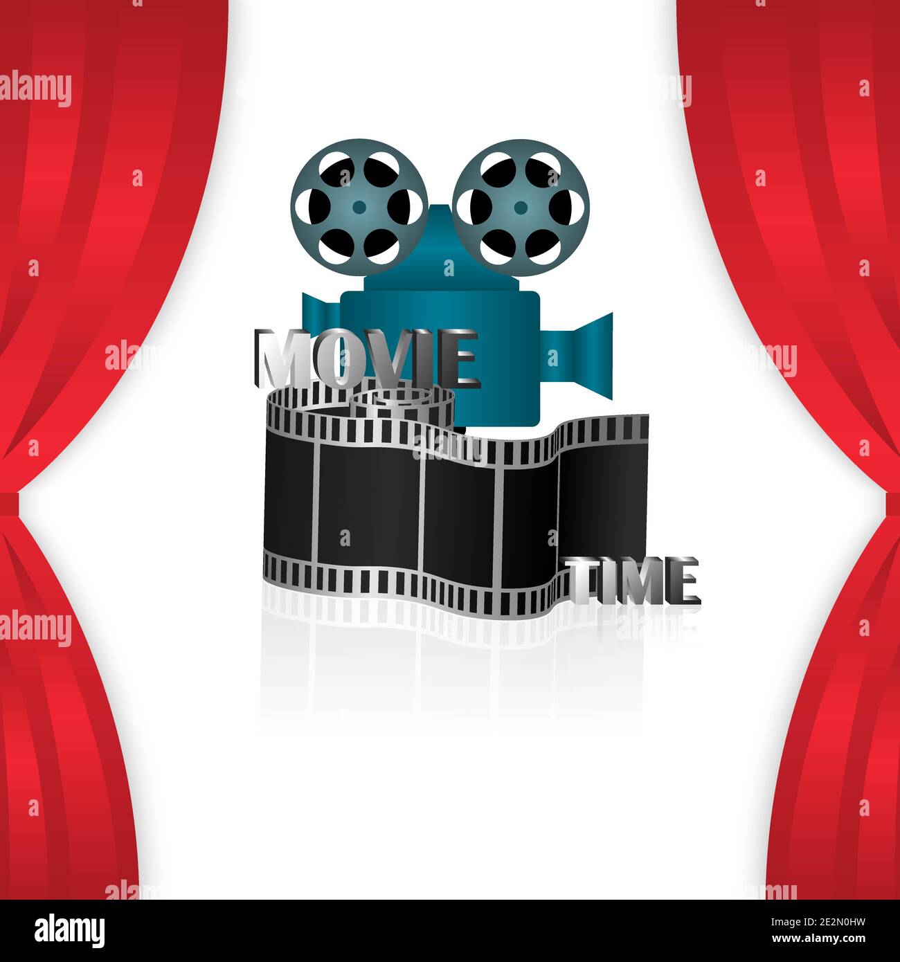 Vintage film reel shadow Stock Vector Images - Alamy