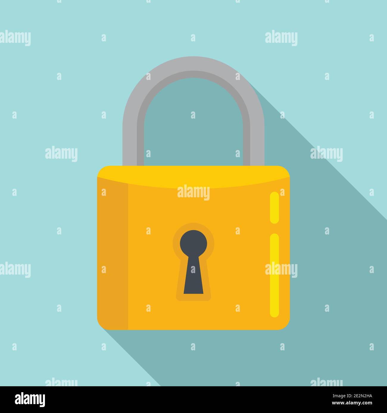 Home padlock icon, flat style Stock Vector Image & Art - Alamy