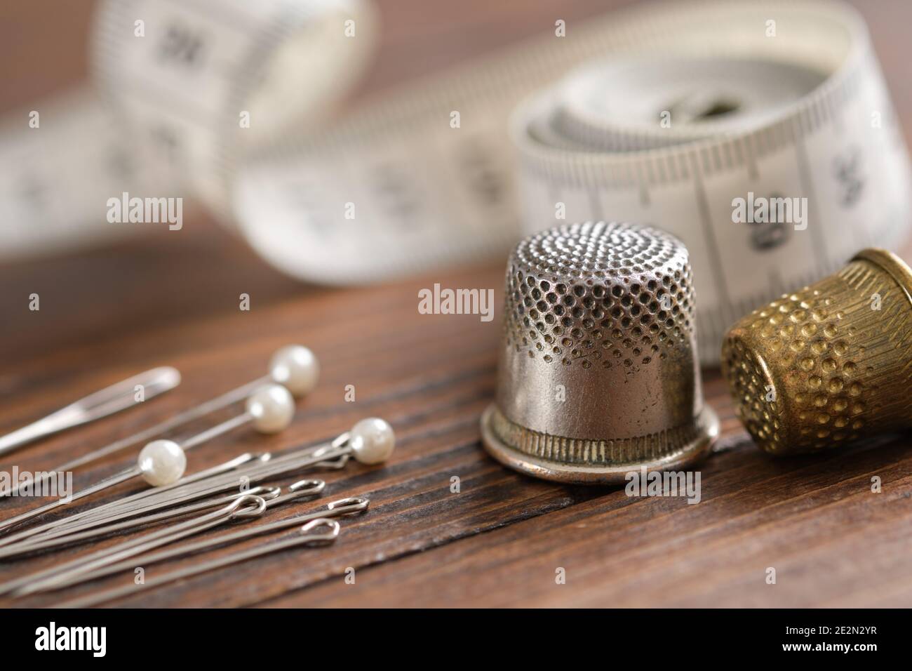 Large collection of thimbles in wooden display cabinets Stock Photo - Alamy