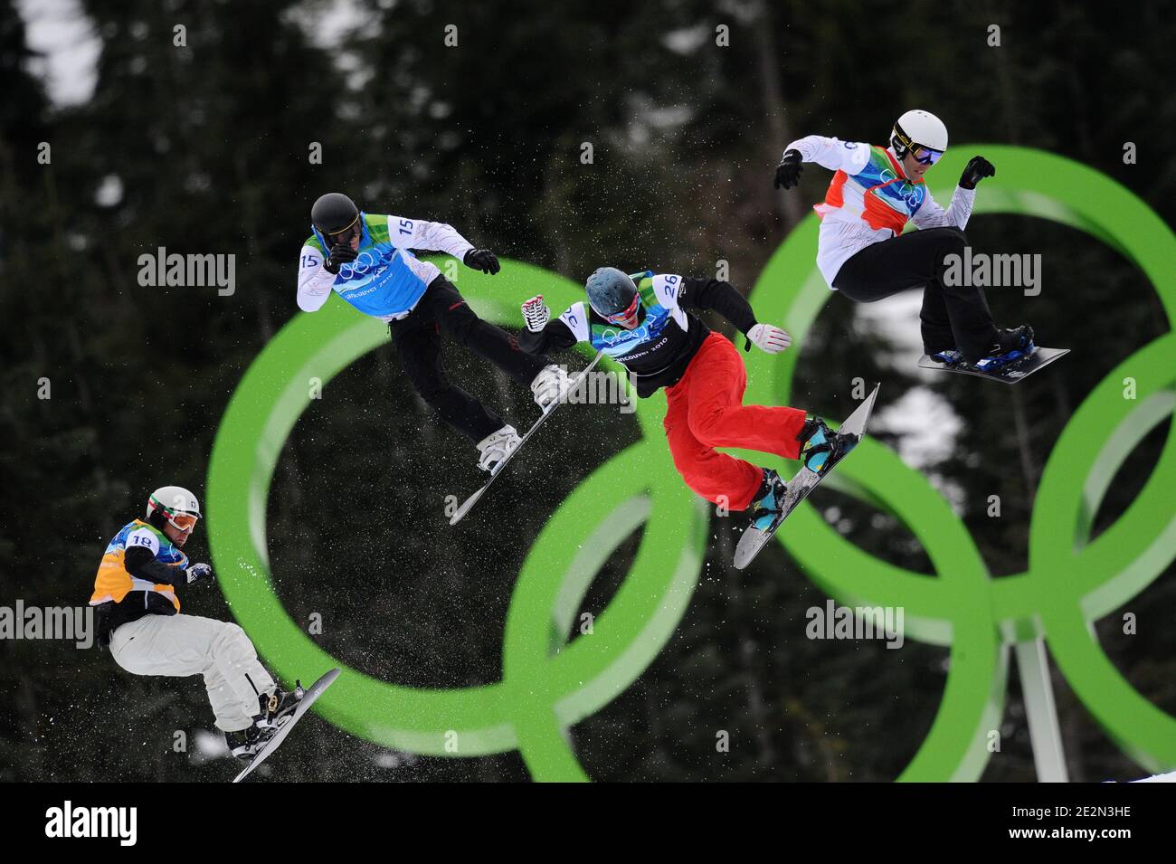 Men's snowboard cross at the Vancouver 2010 XXI Olympic Winter Games in ...