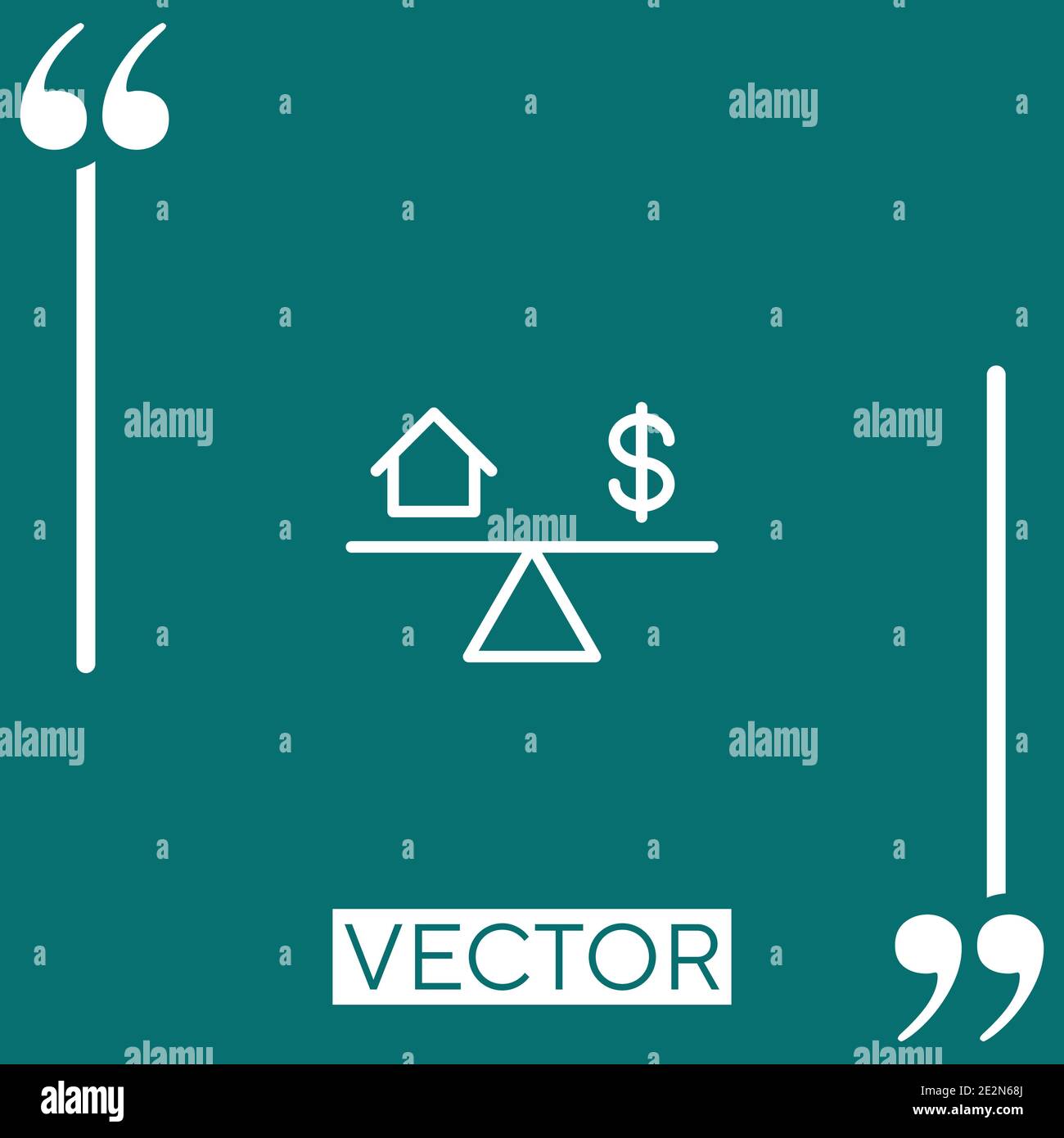 fair price vector icon Linear icon. Editable stroke line Stock Vector