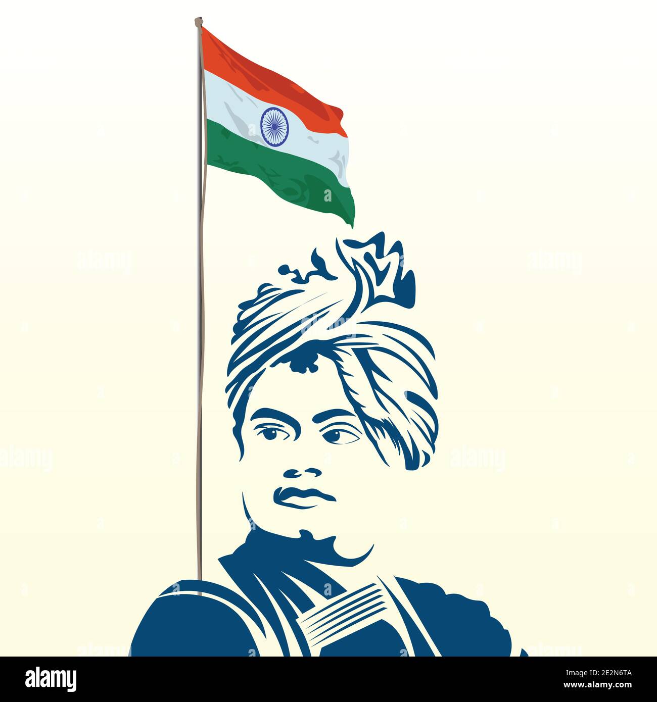 National Youth Day is celebrated in India on 12 January Vector