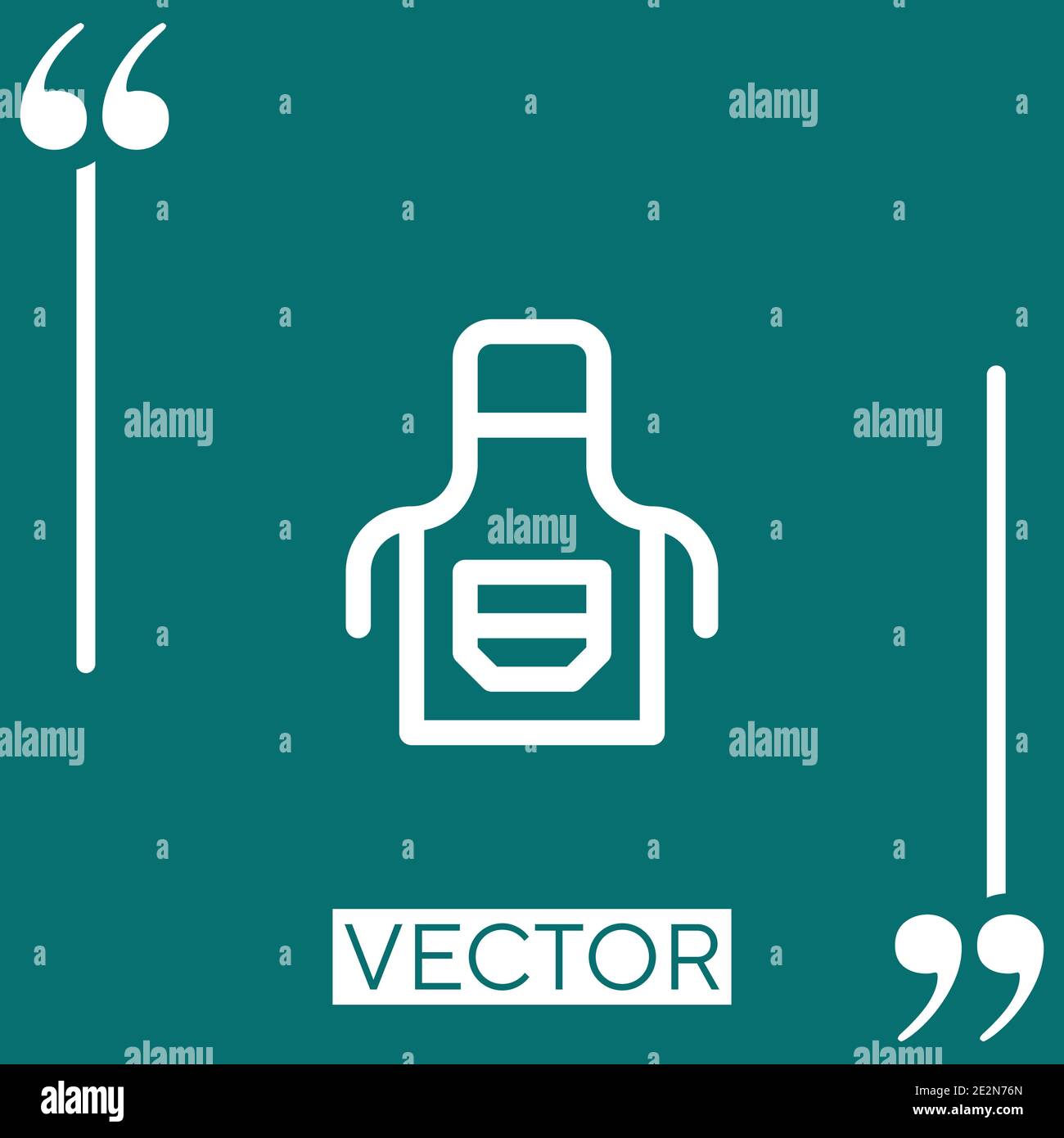 apron vector icon Linear icon. Editable stroked line Stock Vector