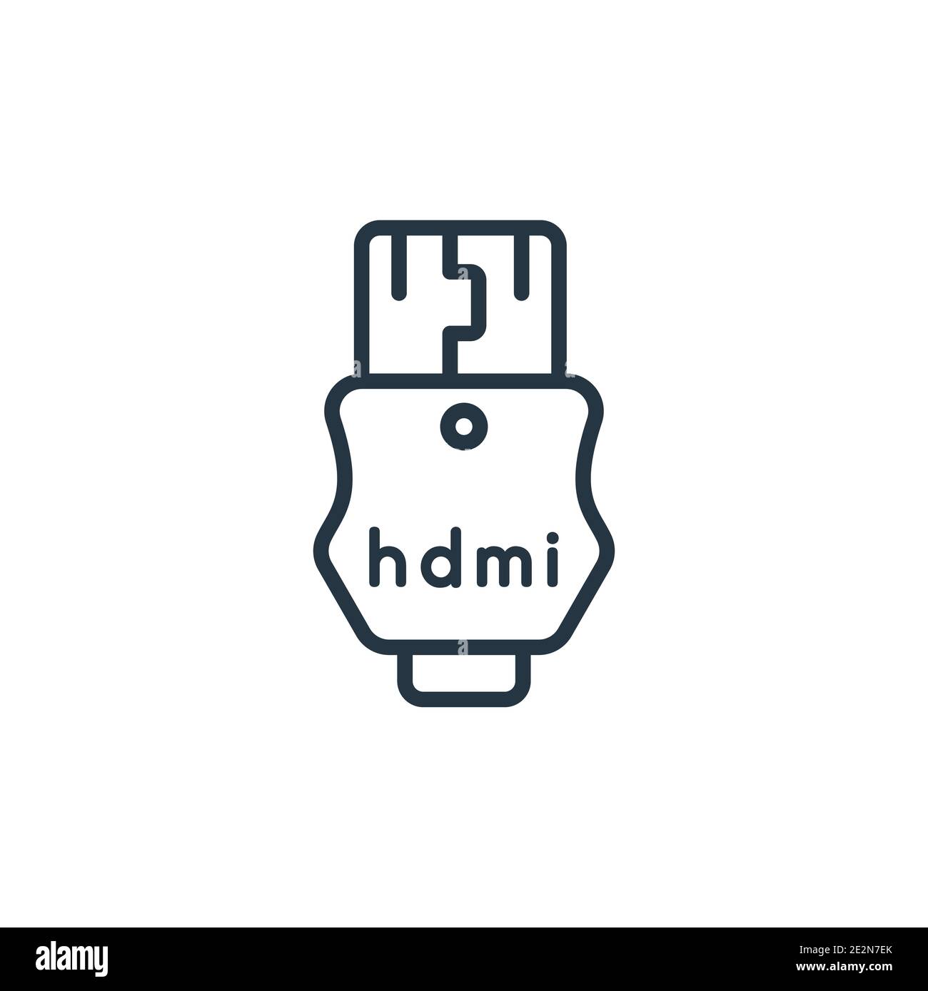 Hdmi outline vector icon. Thin line black hdmi icon, flat vector simple  element illustration from editable electronic devices concept isolated on  whit Stock Vector Image & Art - Alamy