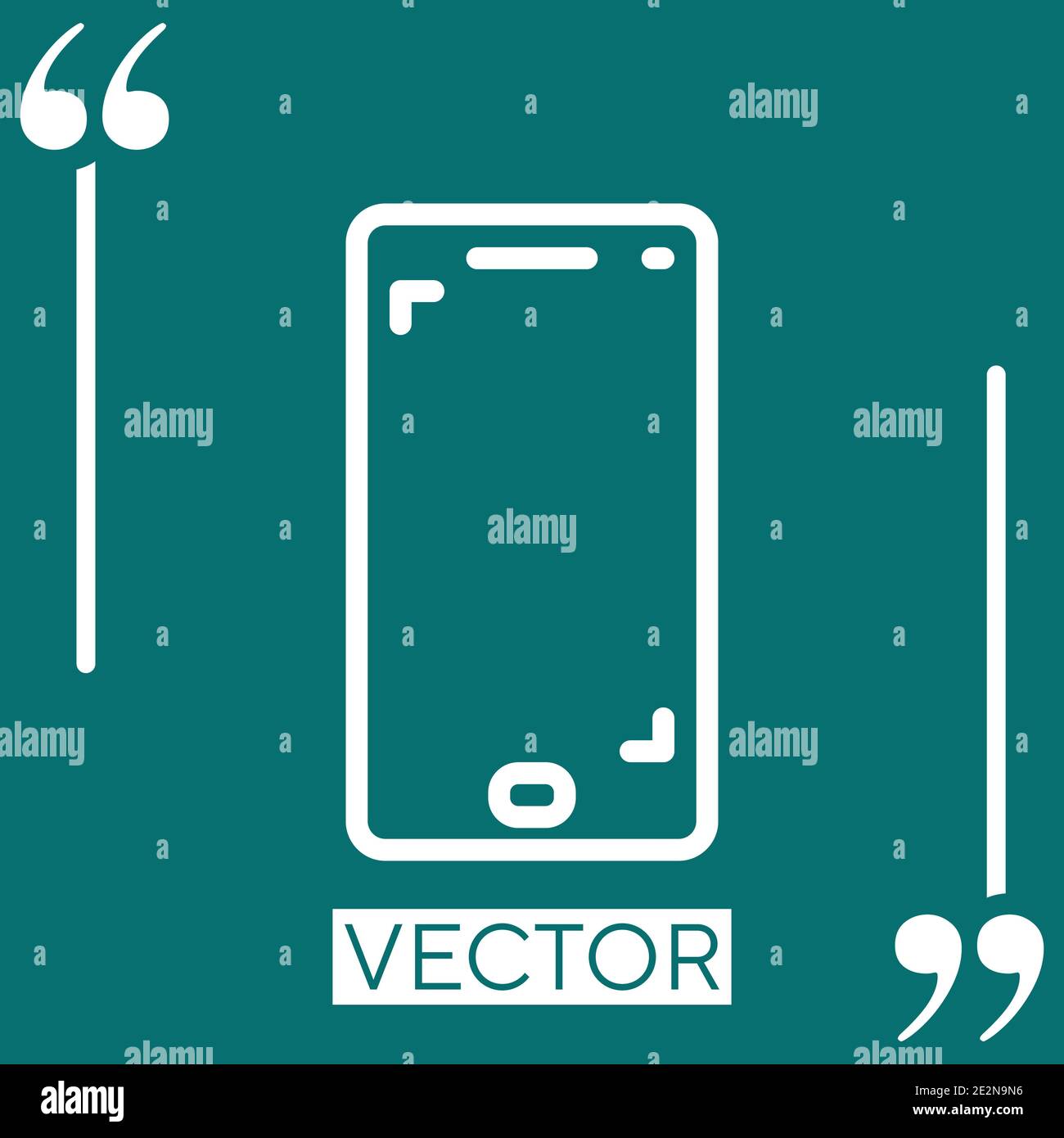 smartphone vector icon Linear icon. Editable stroke line Stock Vector