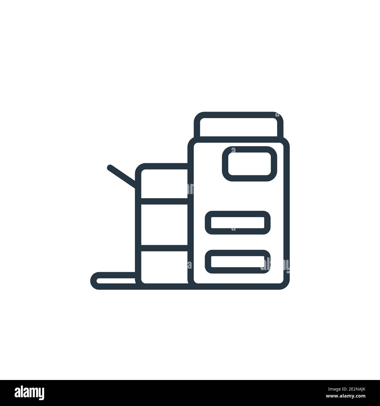 Copier outline vector icon. Thin line black copier icon, flat vector ...