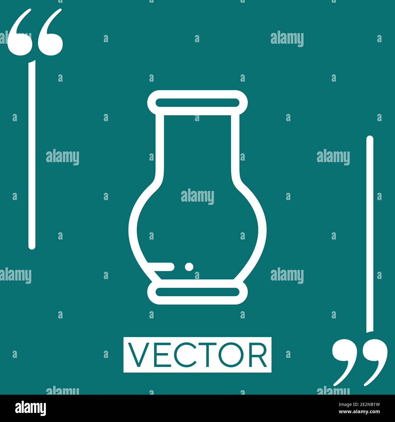 jug vector icon Linear icon. Editable stroked line Stock Vector