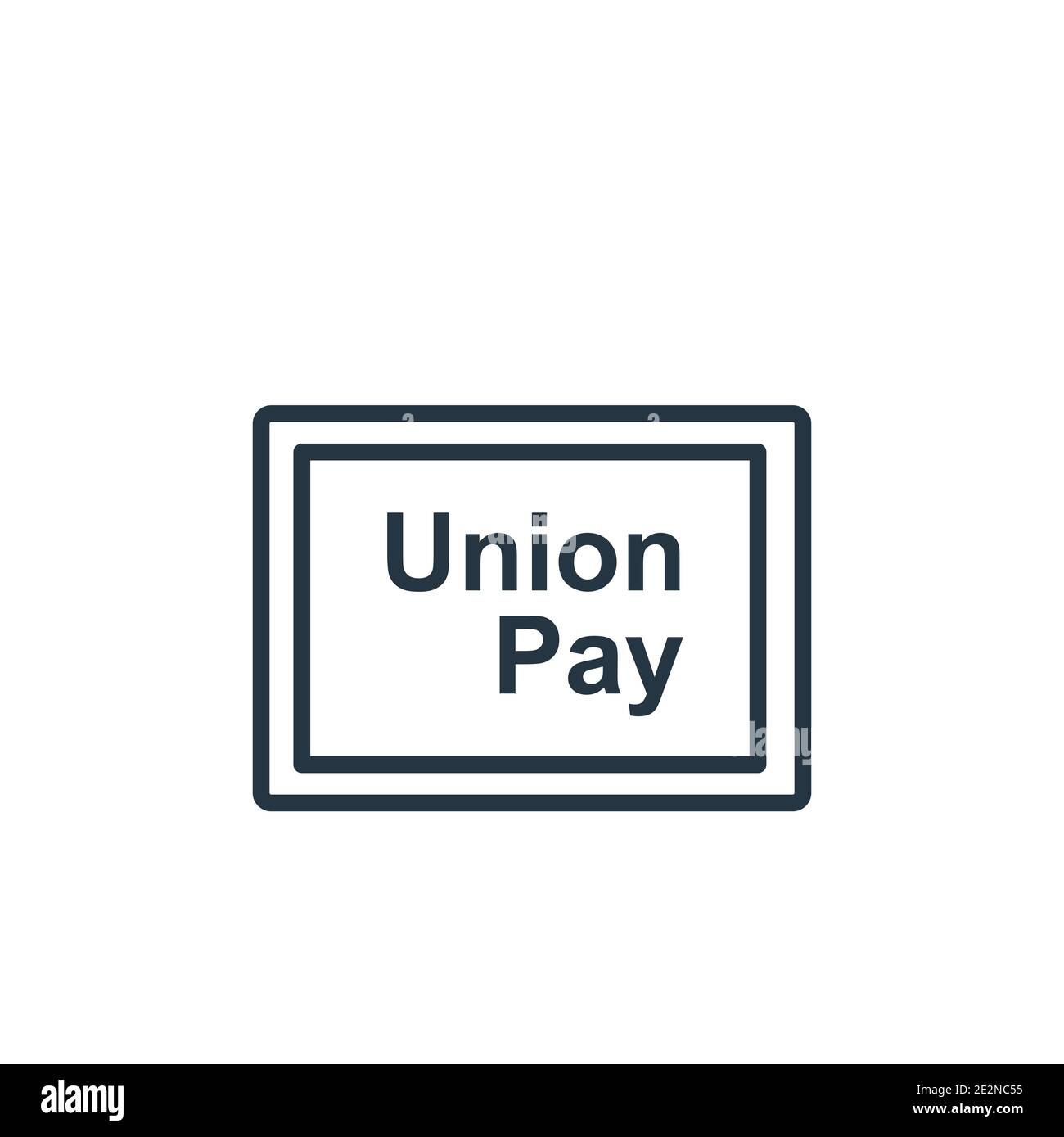 Unionpay outline vector icon. Thin line black unionpay icon, flat ...