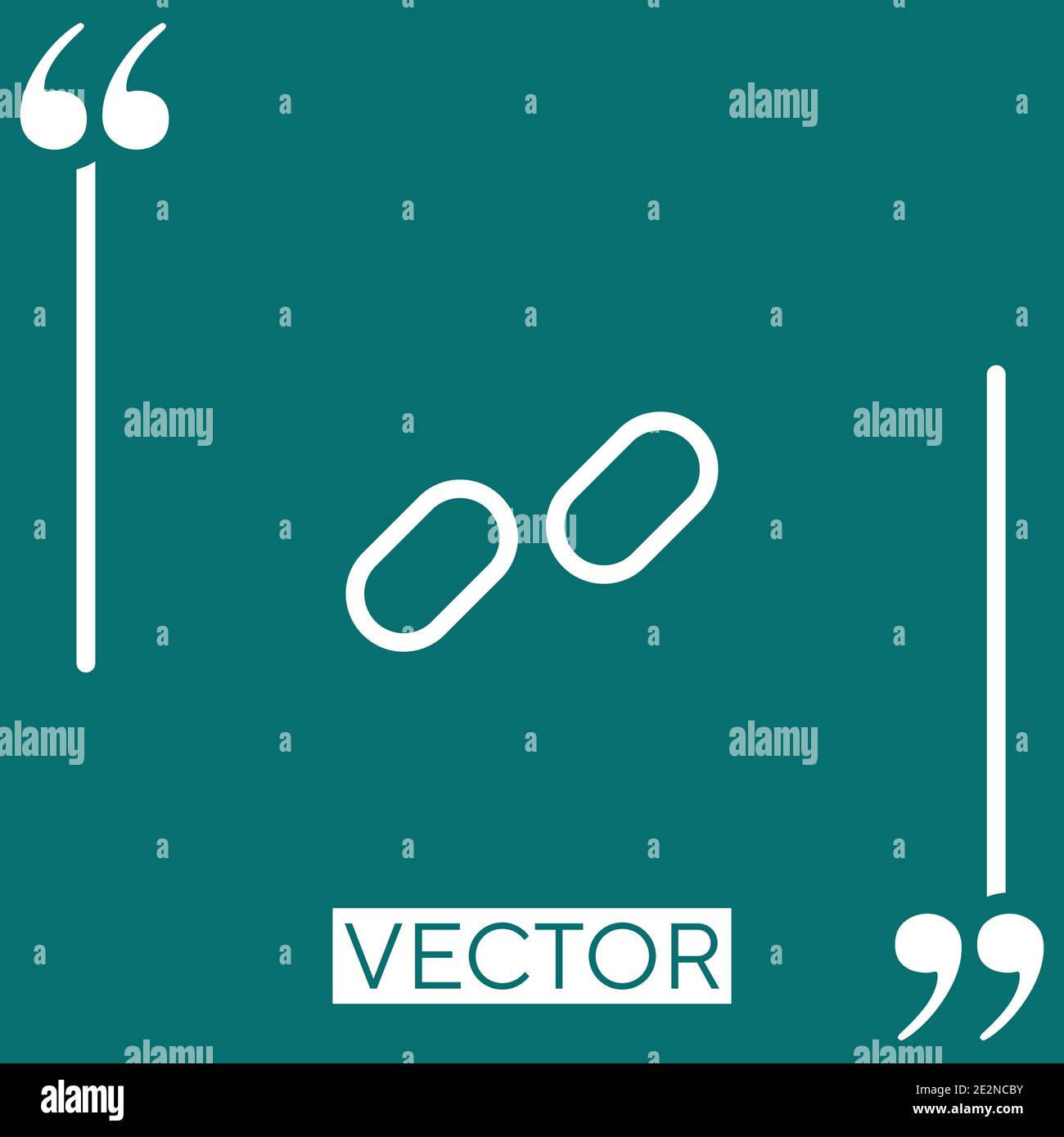 unlinked vector icon Linear icon. Editable stroke line Stock Vector