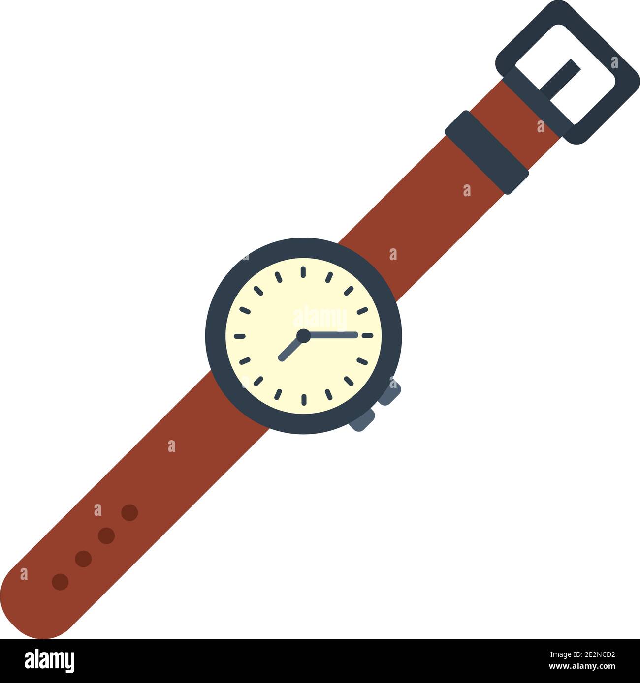 casual wristwatch icon over white background, colorful design, vector ...