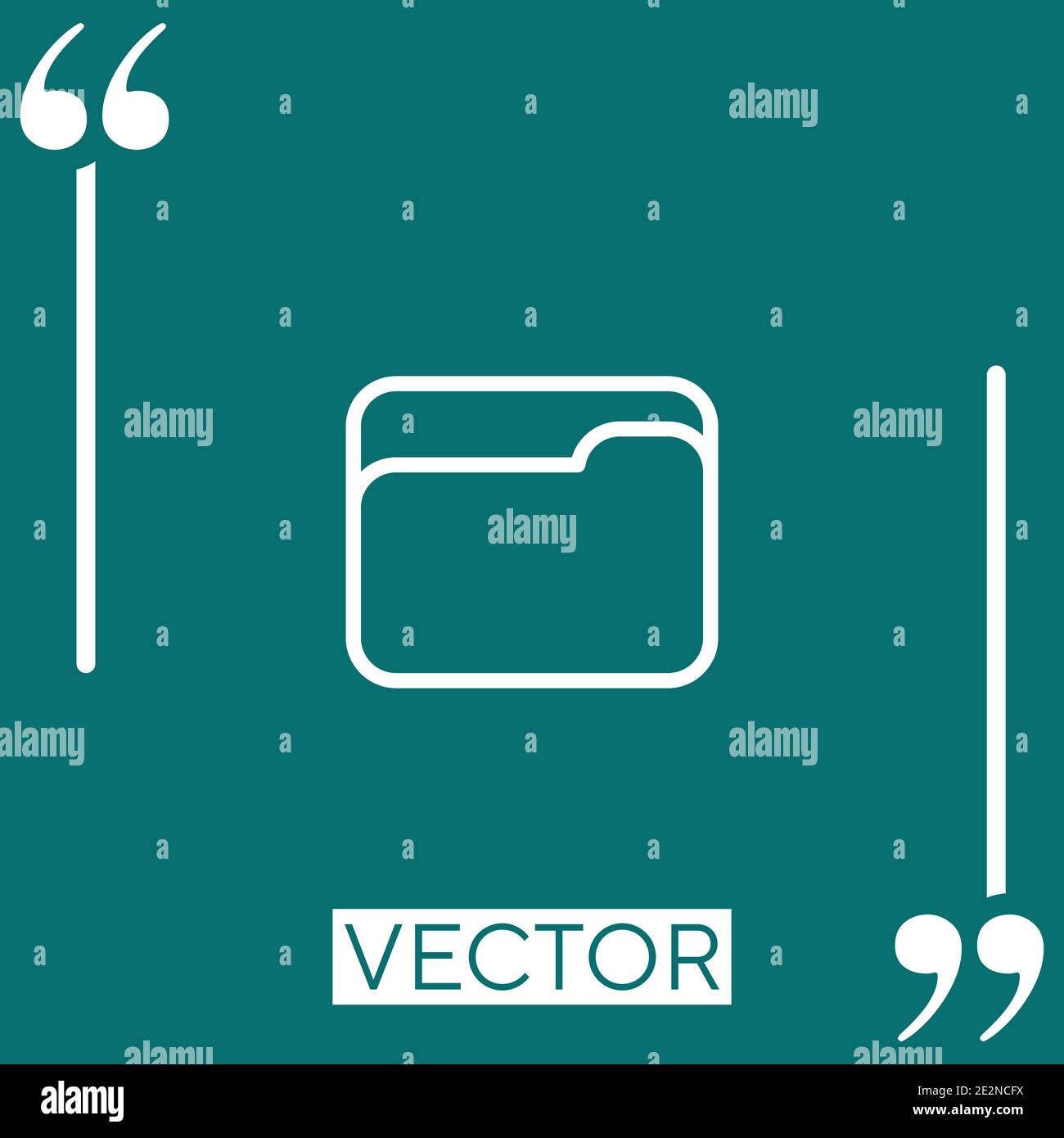 folder with rounded sides Linear icon. Editable stroke line Stock Vector