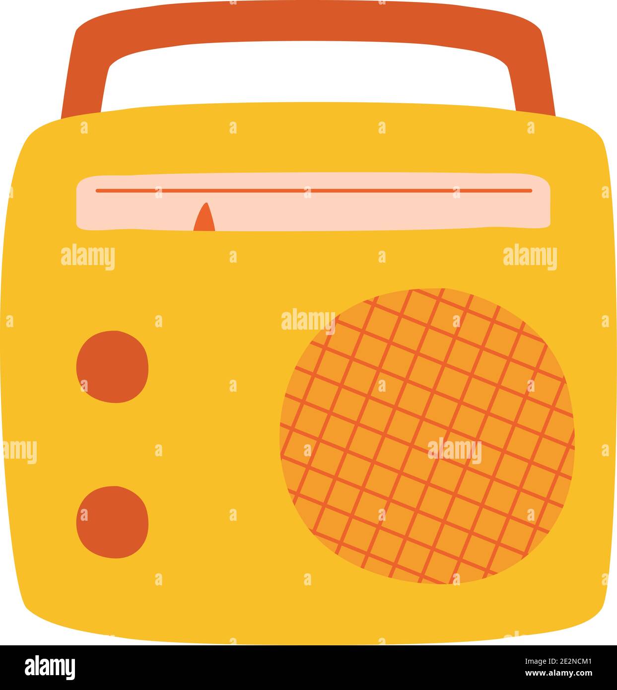 radio hand drawn icon over white background, colorful design, vector ...