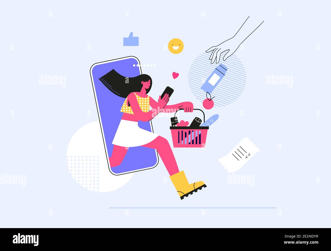 e girl online shopping