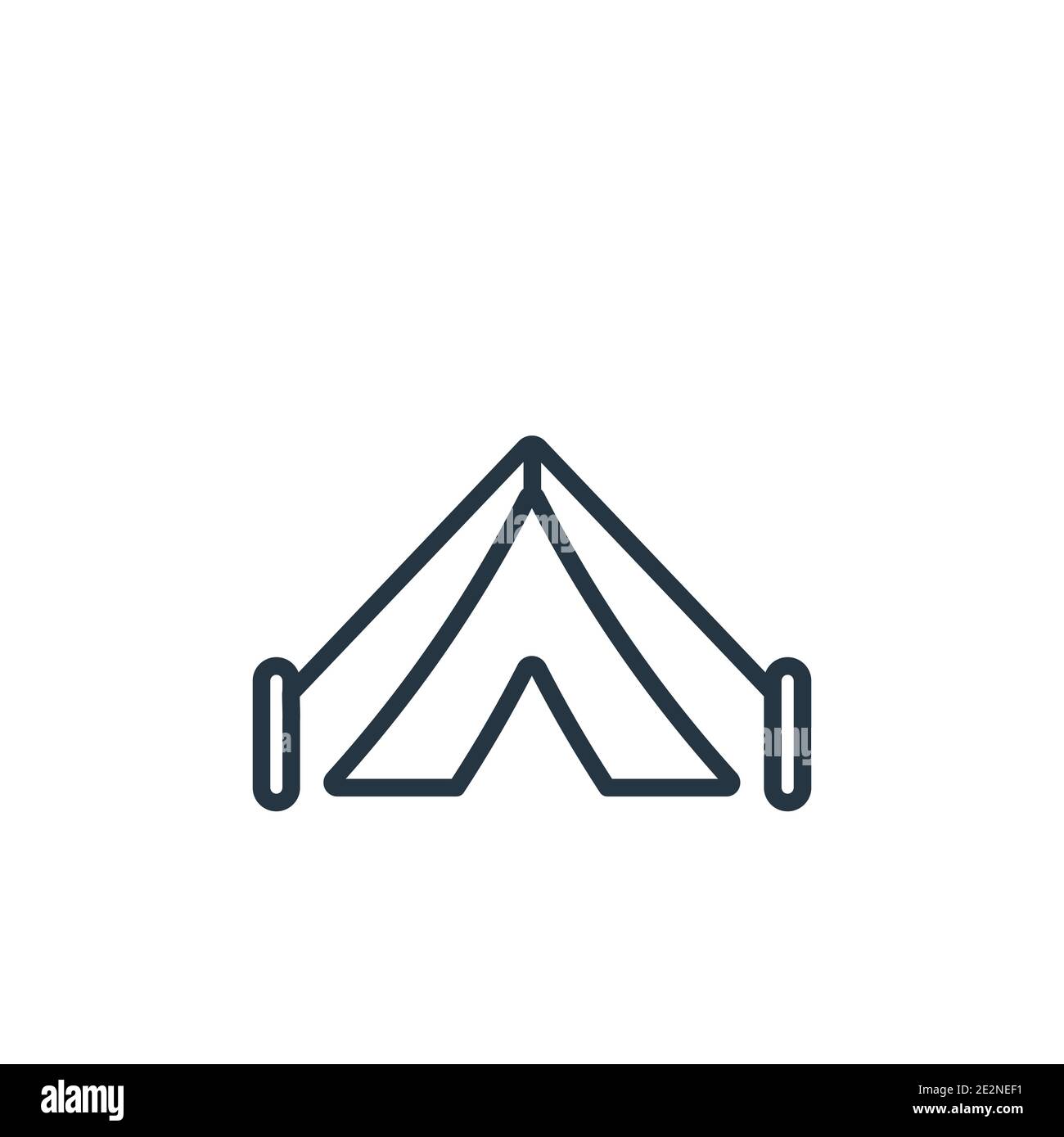 Camping outline vector icon. Thin line black camping icon, flat vector