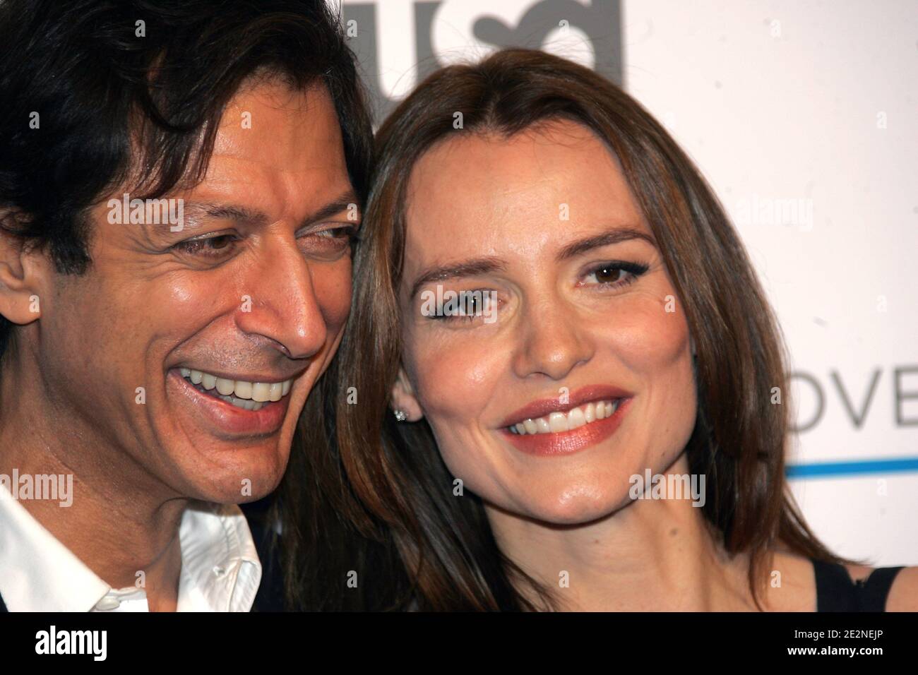 Actor Jeff Goldblum and actress Saffron Burrows arriving for The USA