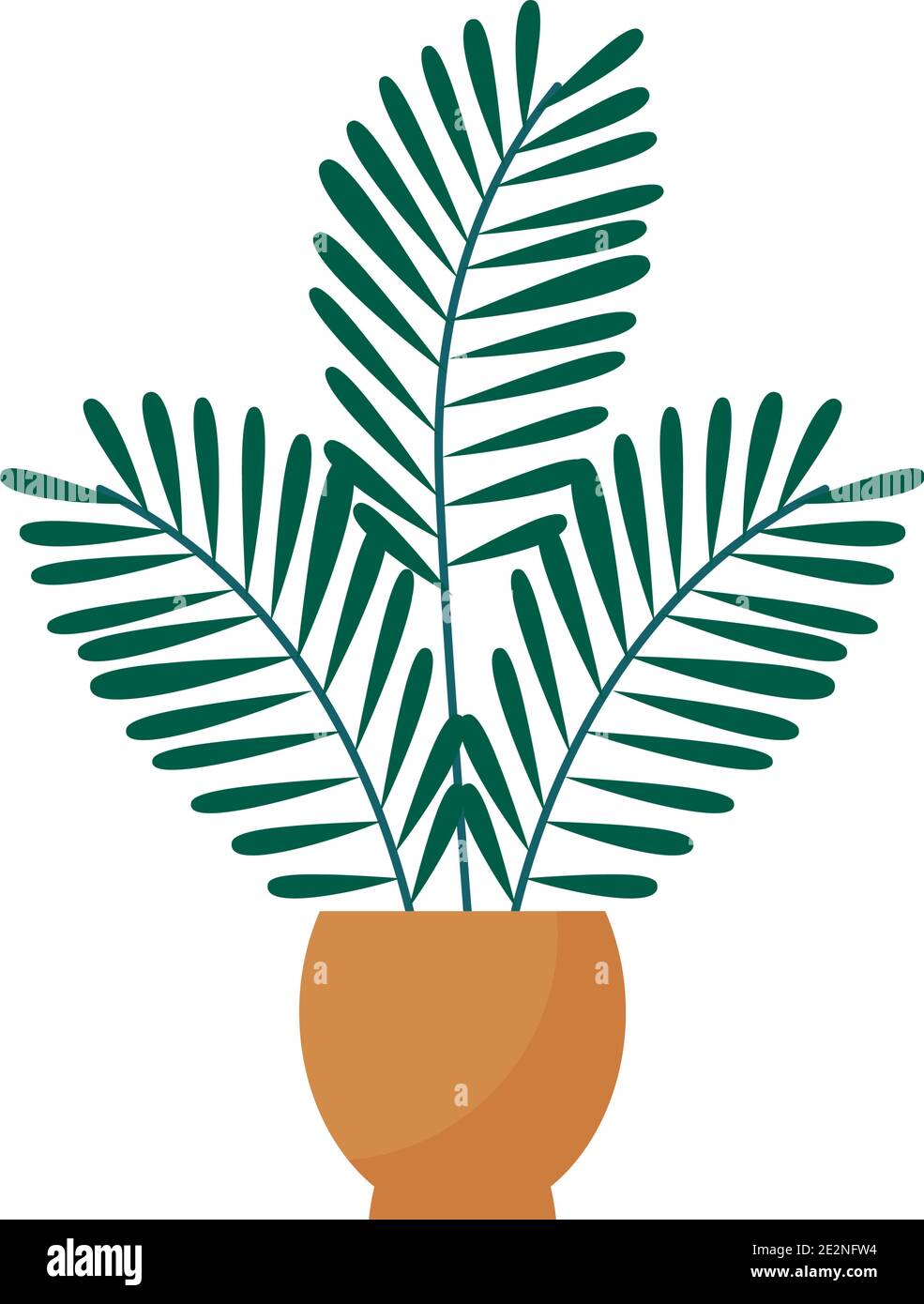 indoor plant icon over white background, colorful design, vector ...