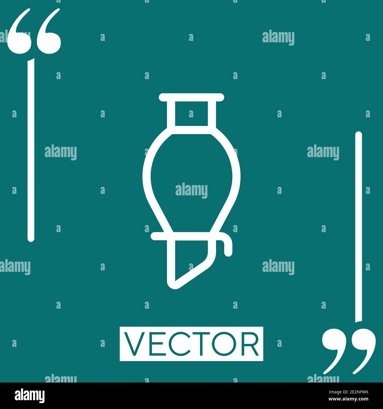 funnel vector icon Linear icon. Editable stroked line Stock Vector