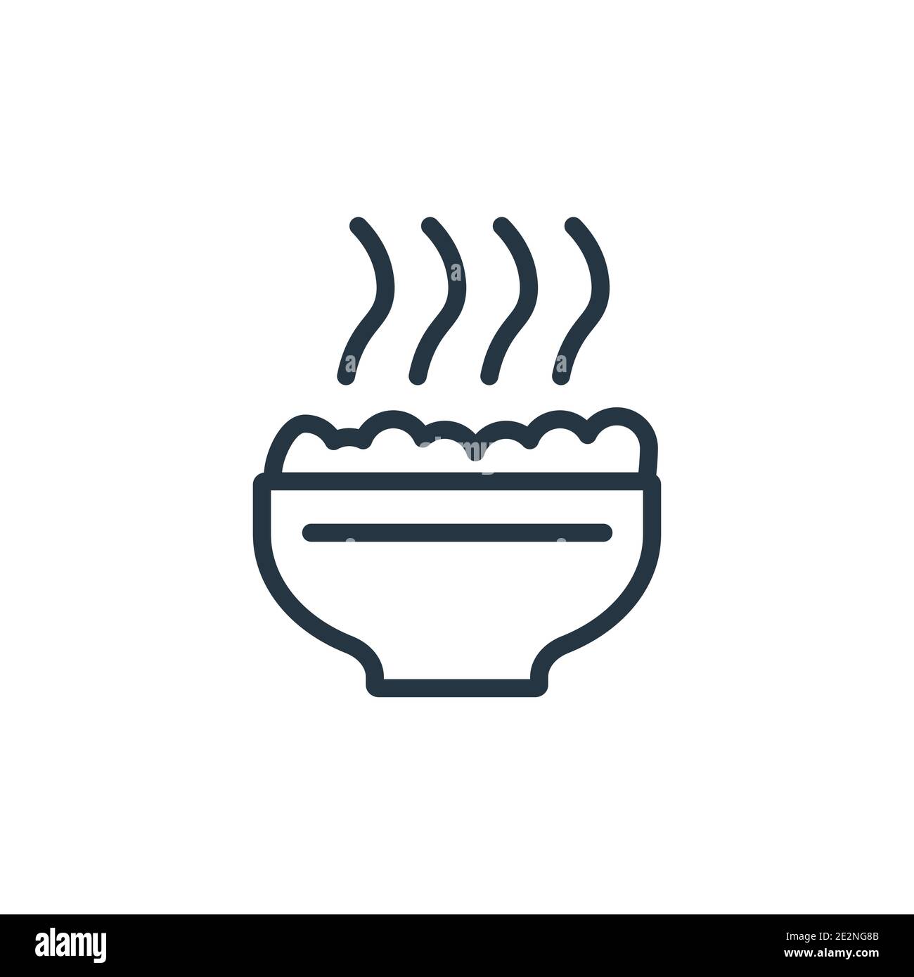 Hot dish outline vector icon. Thin line black hot dish icon, flat