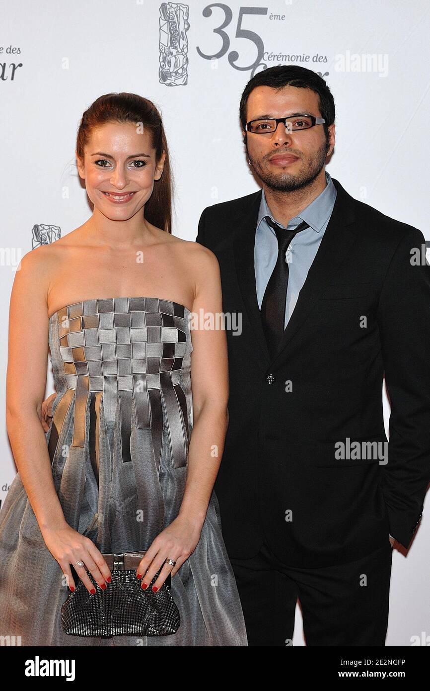 Audrey Dana and her boyfriend Mabrouk el Mechri arriving to the 35th Cesar Film Awards held at