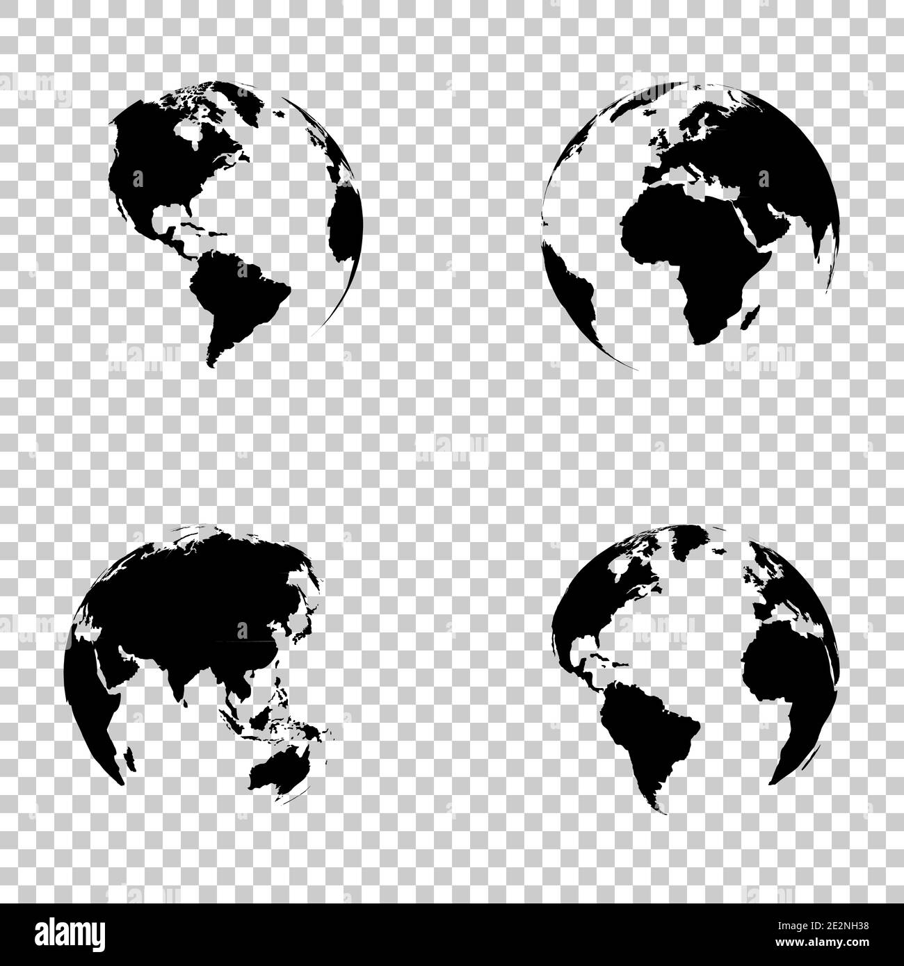 Set 3d earth globe on isolated background Stock Vector Image & Art - Alamy