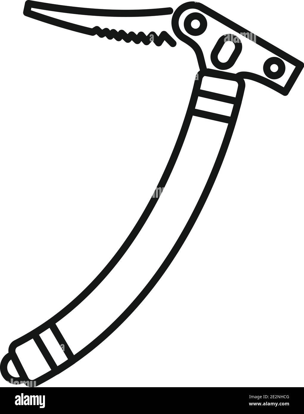 Industrial climber ice axe icon, outline style Stock Vector