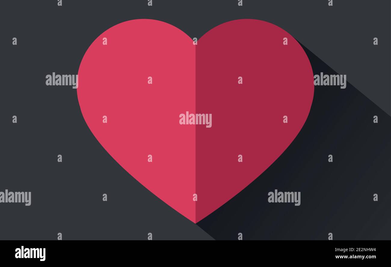Abstract festive red heart on black and gray background - Vector ...