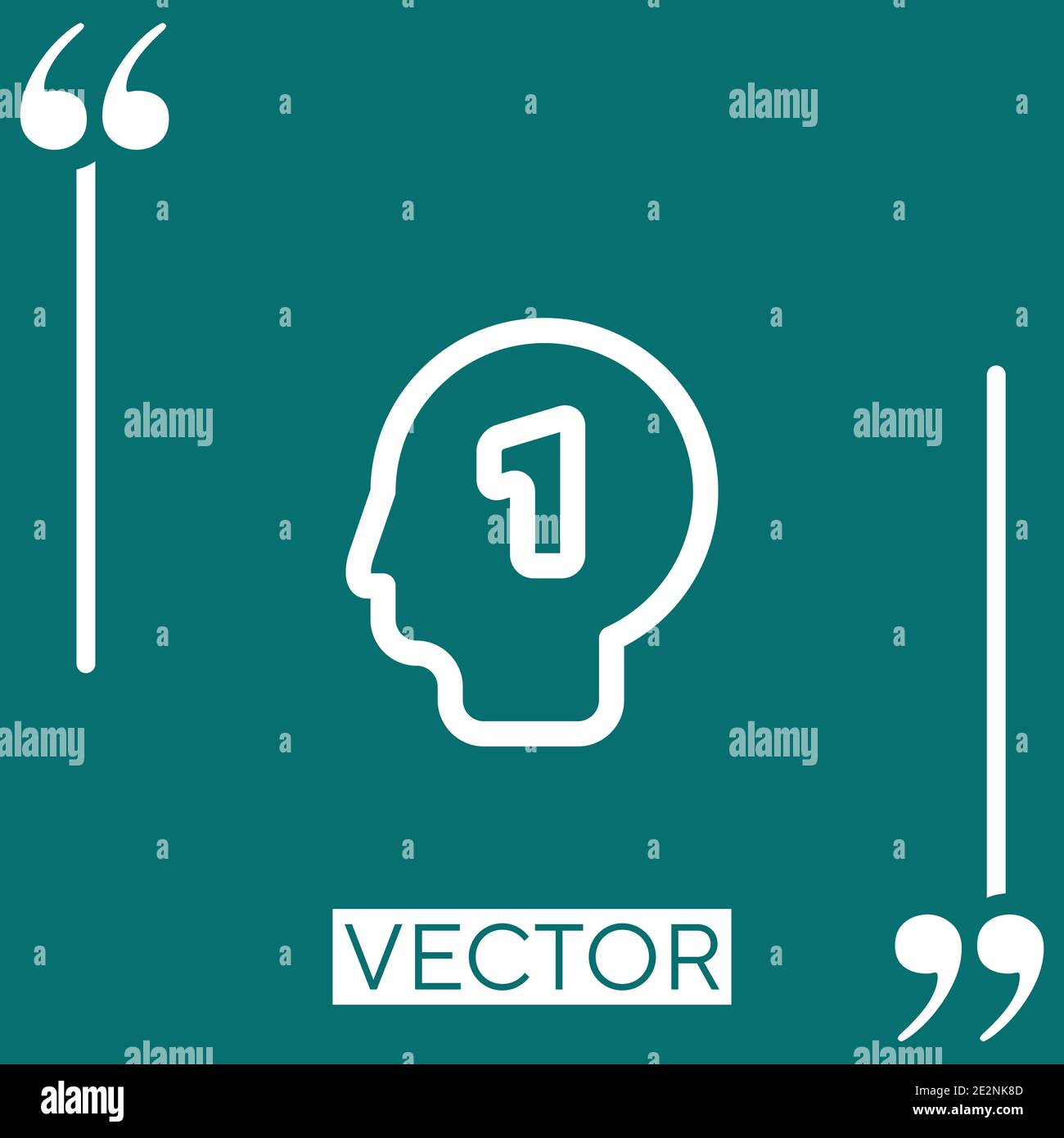 number vector icon Linear icon. Editable stroked line Stock Vector