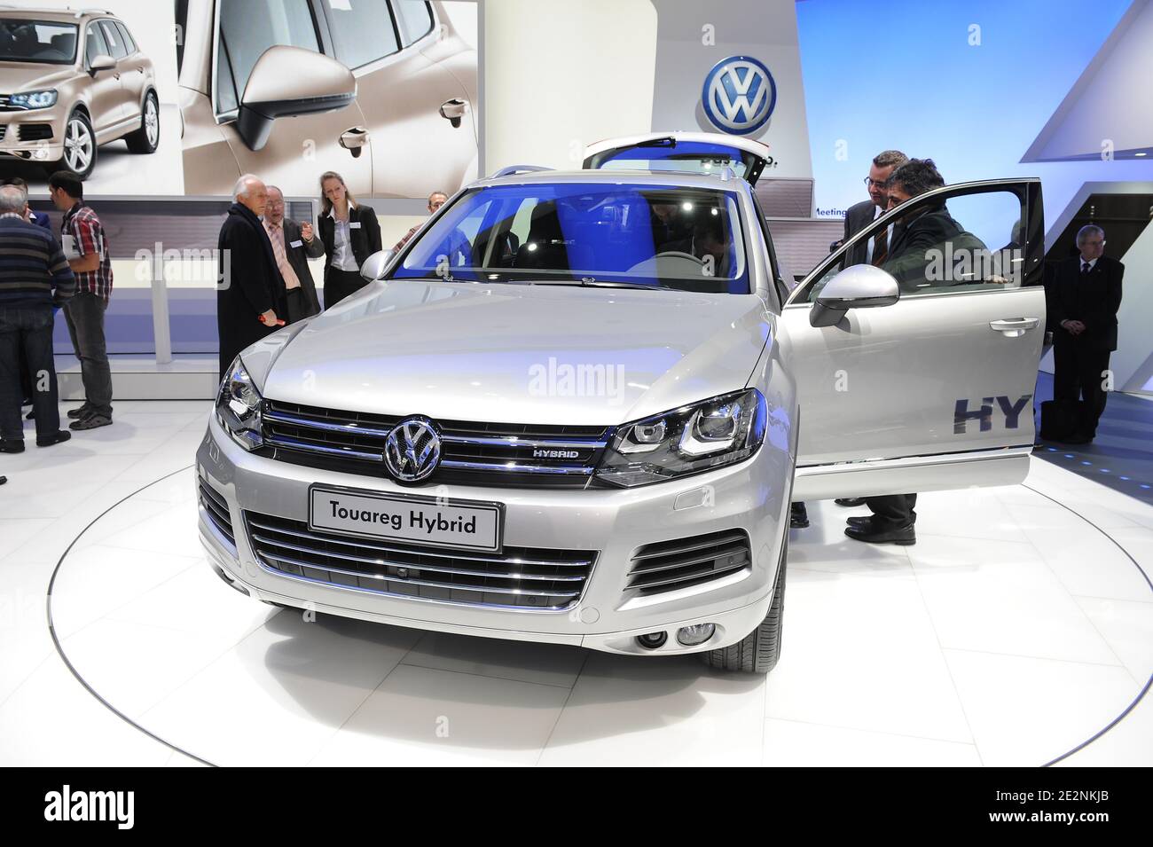VW Touareg Hybrid is on display during the 80th International Motor Show in  Geneva, Switzerland on March 2, 2010. Photo by Loona/ABACAPRESS.COM Stock  Photo - Alamy