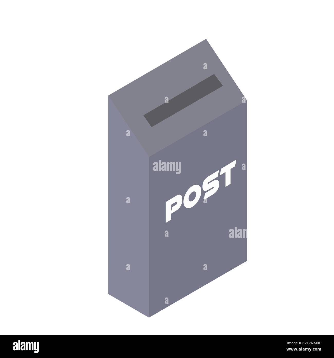 Isometric post box vector illustration eps. 10 Stock Vector