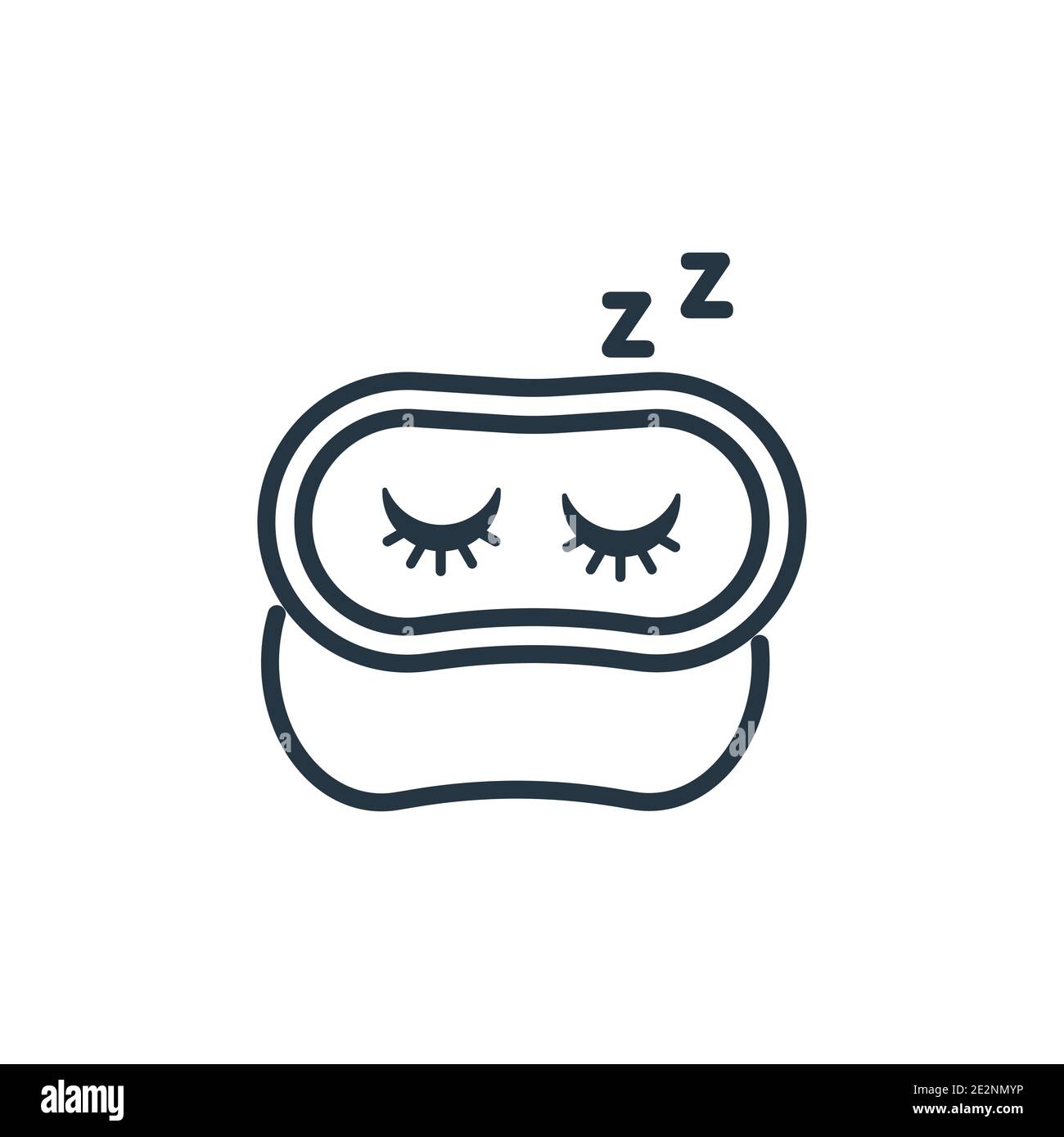 Sleeping mask outline vector icon. Thin line black sleeping mask icon, flat  vector simple element illustration from editable fashion concept isolated  Stock Vector Image & Art - Alamy